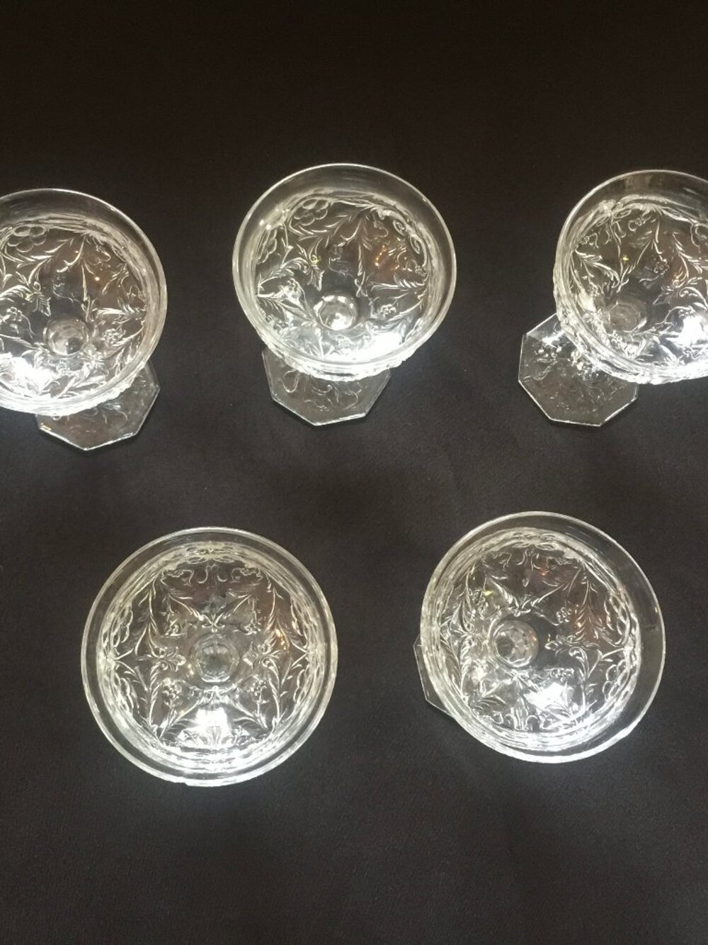 Vintage Champagne Coupe Glasses Set of 5 MCM - Picture 4 of 7